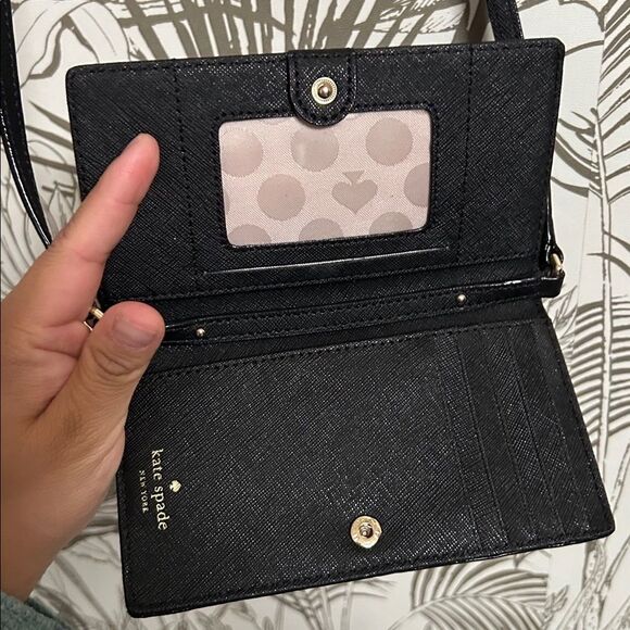 Kate Spade wallet phone Black Crossbody Bag Holder Strap - Picture 4 of 5